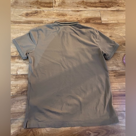 H&M Men’s Slim Fit Brown Short Sleeve Polo Shirt Size Medium - Picture 2 of 10
